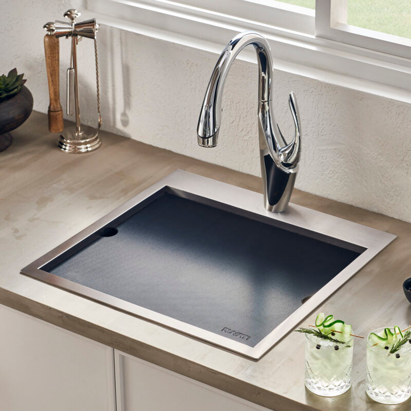 Ruvati Merino 21" x 20" Stainless Steel Topmount Workstation for Outdoor Sink