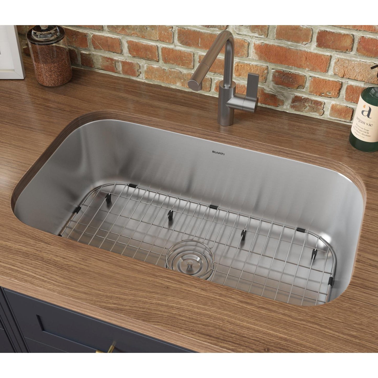 Ruvati Parmi 31" x 18" Stainless Steel Single Bowl Undermount Kitchen Sink