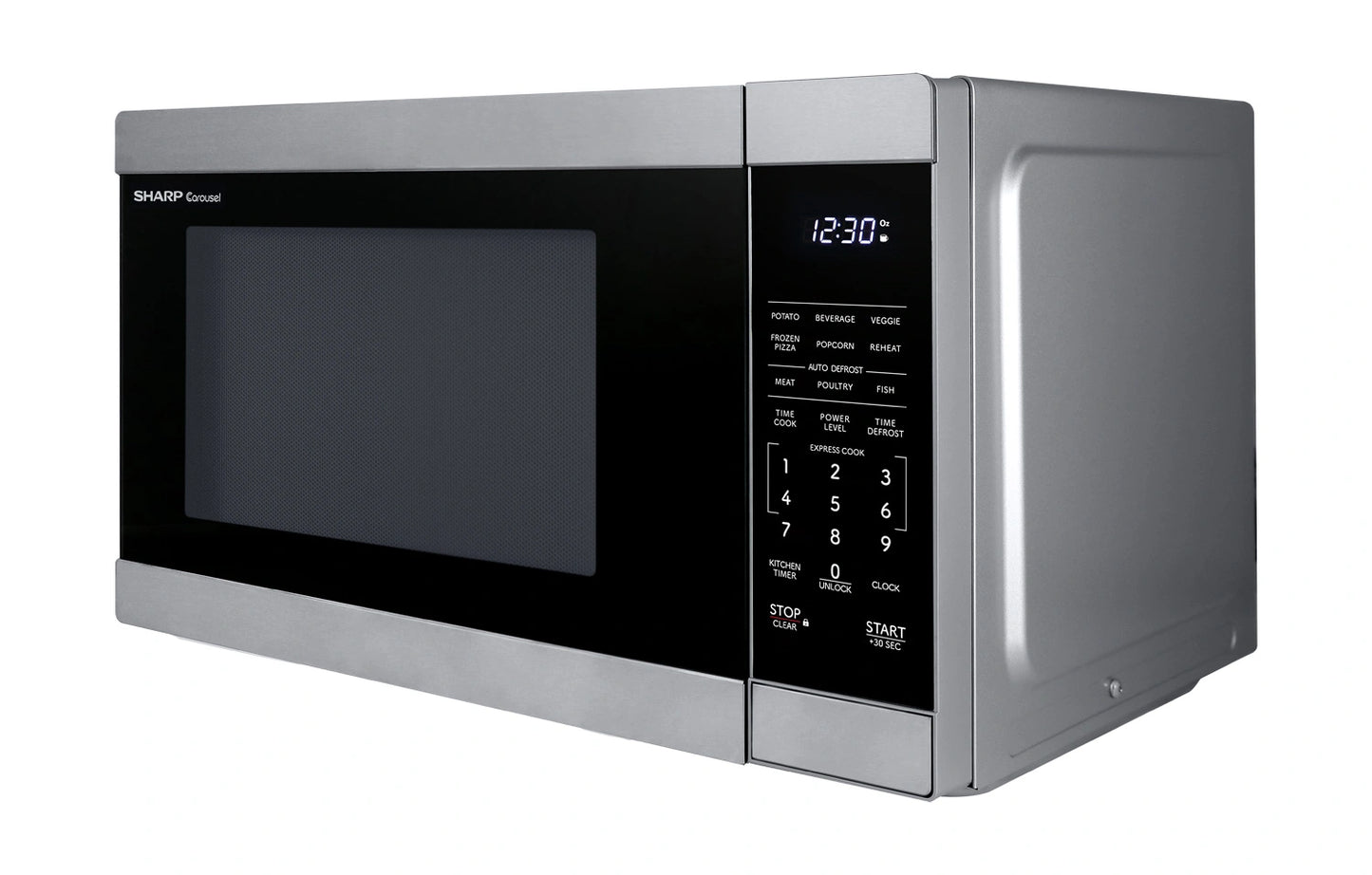 Sharp Carousel 20" 1.1 CU. Ft. 1000W Stainless Steel Countertop Medium Microwave Oven