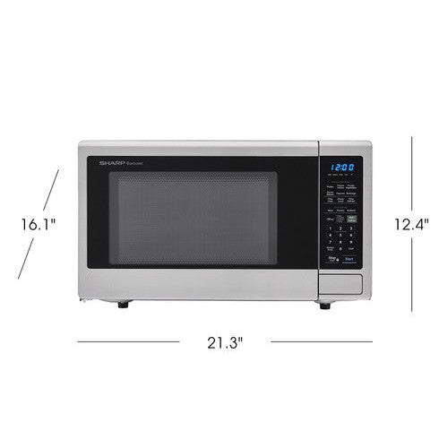 Sharp Carousel 21" 1.4 CU. Ft. 1000W Stainless Steel Countertop Microwave Oven