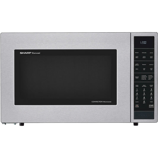 Sharp Carousel 25" 1.5 CU. Ft. 900W Stainless Steel Countertop Convection Microwave Oven