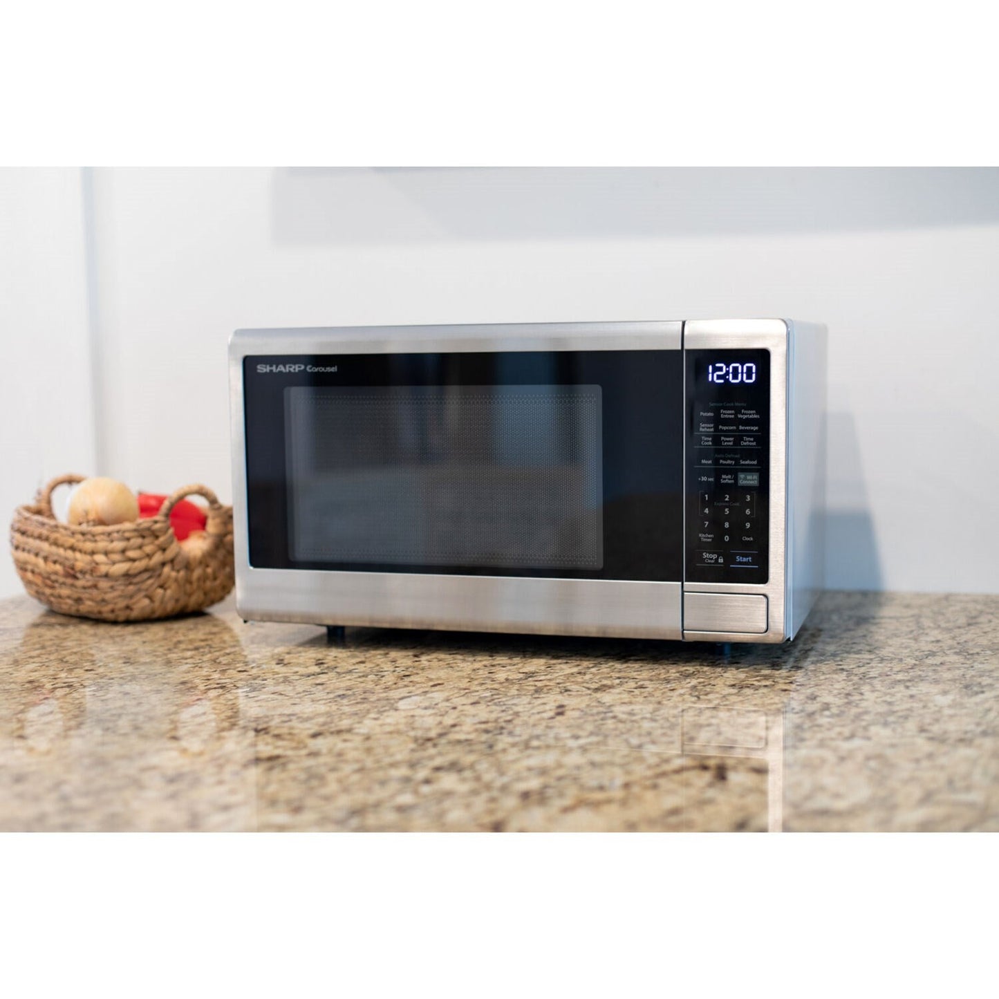 Sharp ZSMC1449FS 21" 1.4 cu. ft. Stainless Steel 1000W Countertop Microwave Oven With Voice Control Alexa-enabled Technology