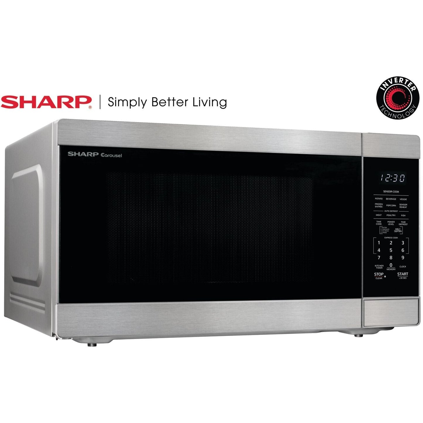 Sharp ZSMC2266HS 24" 2.2 cu. ft. Stainless Steel 1200W Countertop Microwave Oven With Inverter Technology