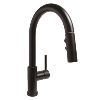 Speakman Neo 1.8 GPM Two-Function Pull Down Sprayer With Side Lever Handle Matte Black Faucet