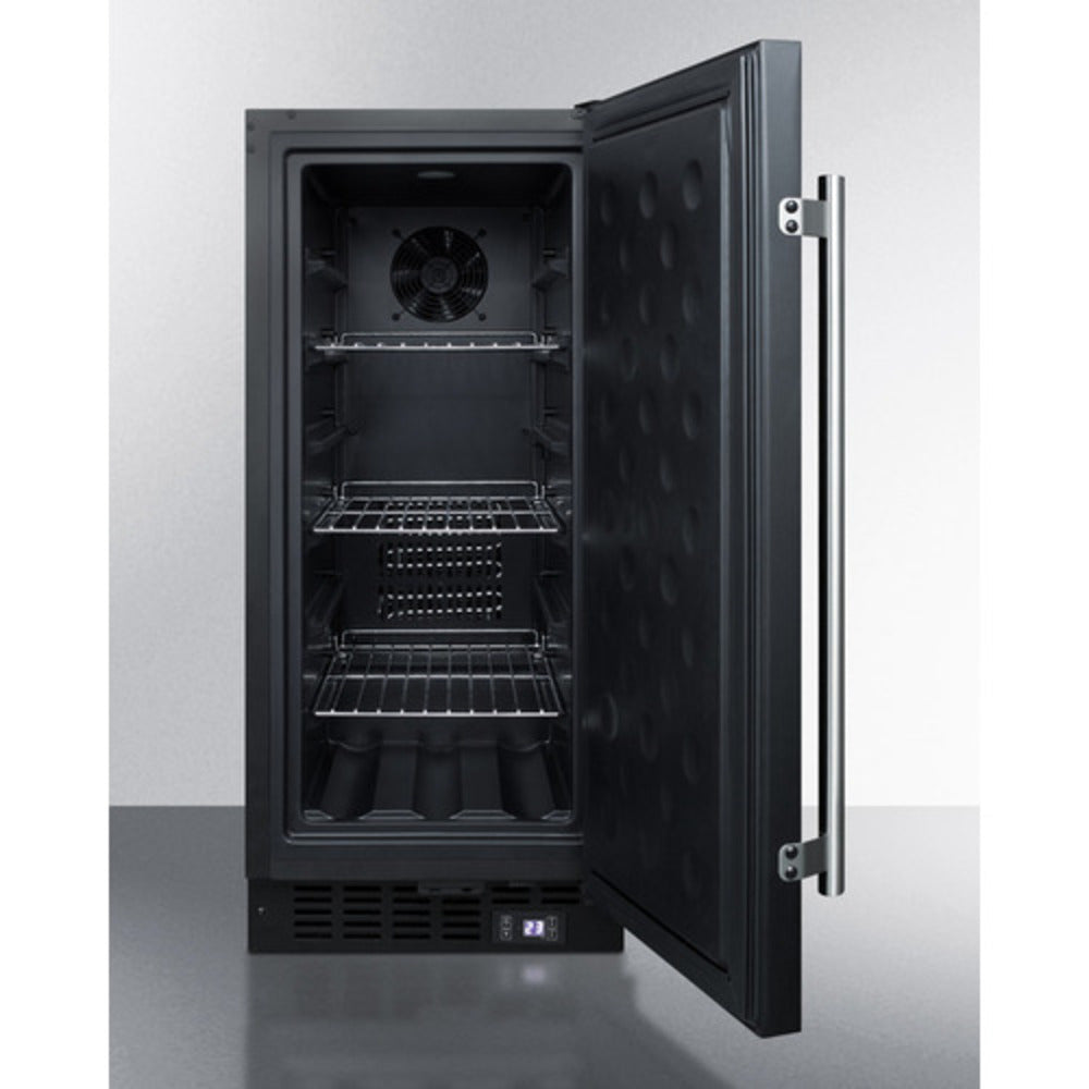 Summit Appliance 15" Black Finish Built-In All-Freezer