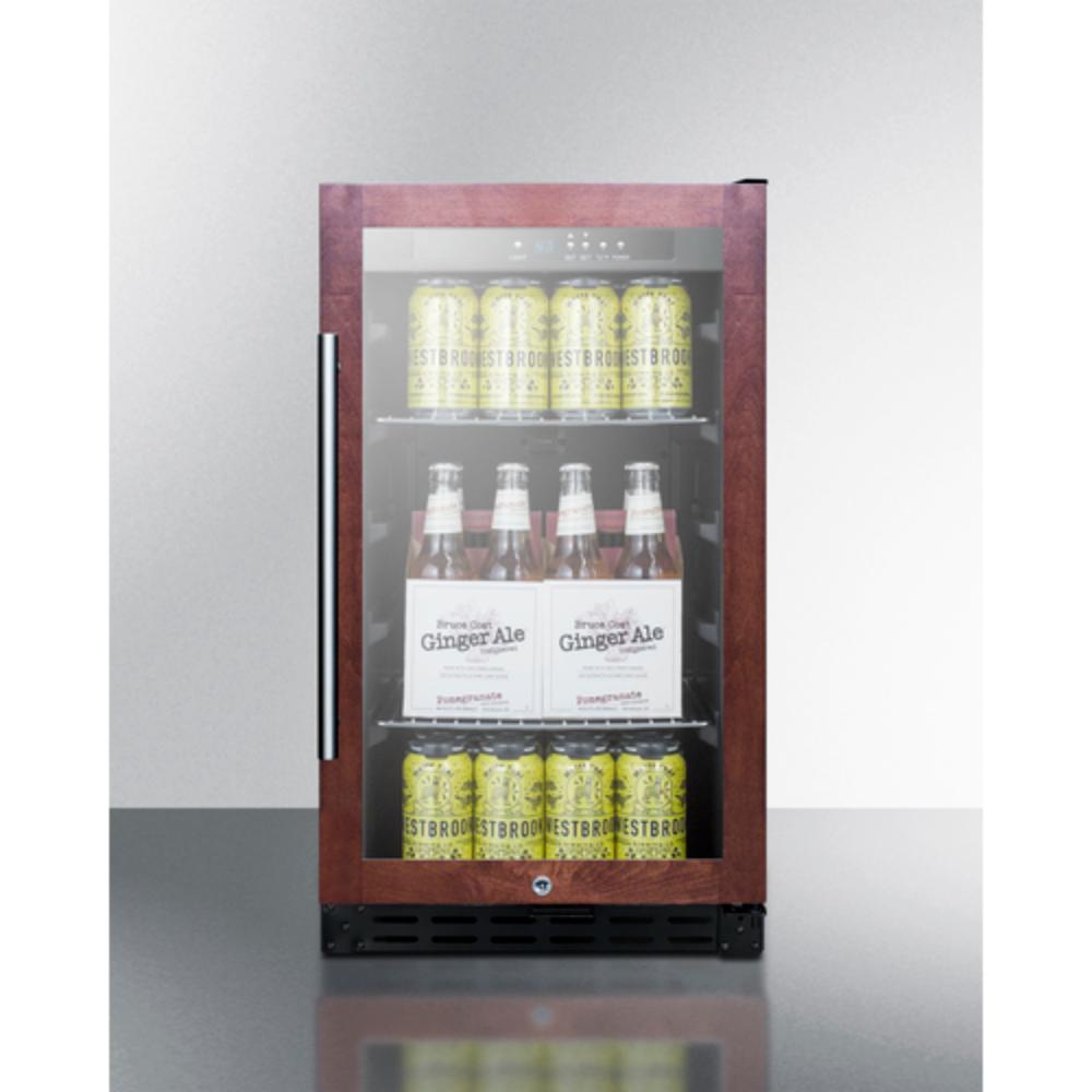 Summit Appliance 18" 3 cu.ft. Panel-Ready/Black Finish Beverage Center - ADA Compliant
