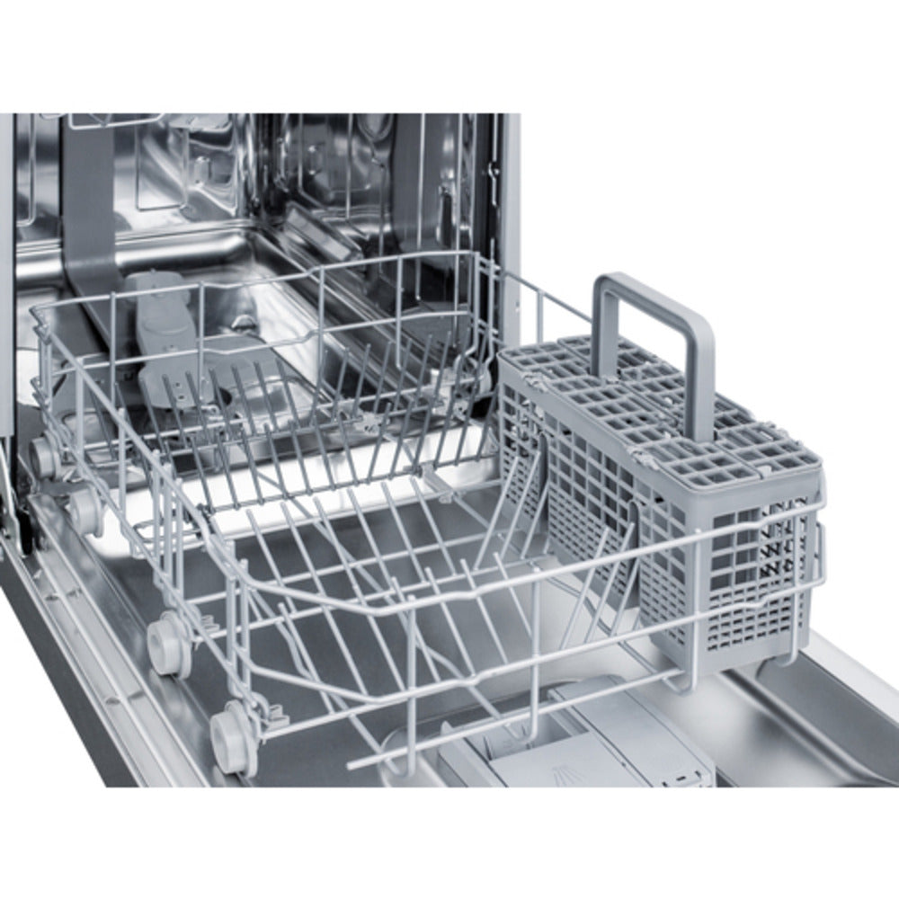 Summit Appliance 18" Stainless Steel Finish Built-In Dishwasher with Front Control Panel
