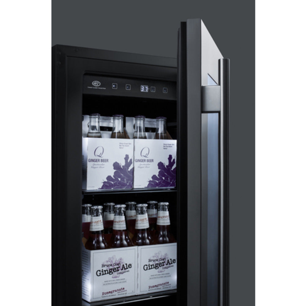 Summit Appliance 18" Stainless Steel/Black Finish Built-In Beverage Center