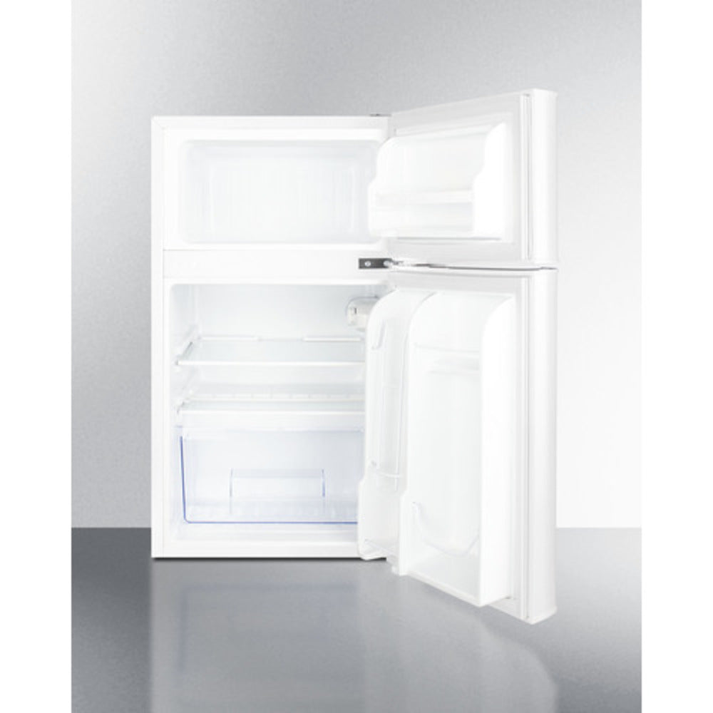 Summit Appliance 19" White Finish 2-Door Refrigerator-Freezer - ADA Compliant