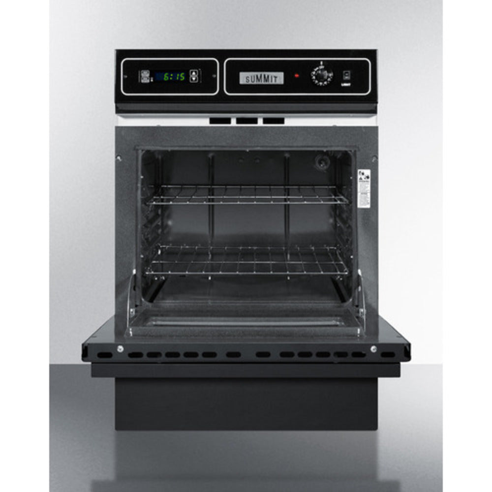 Summit Appliance 2" 3 cu.ft. Black Finish Electric Wall Oven