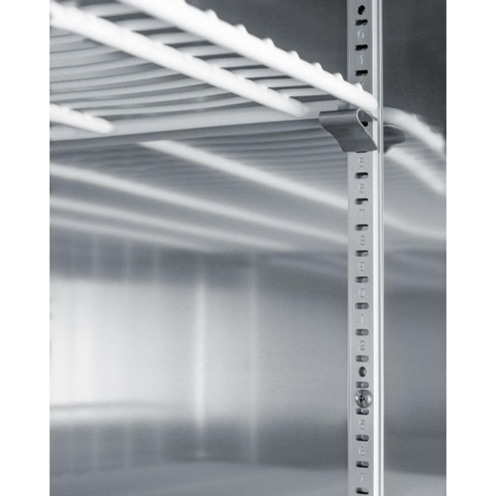 Summit Appliance 23 cu.ft. Stainless Steel Upright Pharmacy Freezer with Left Door Handle