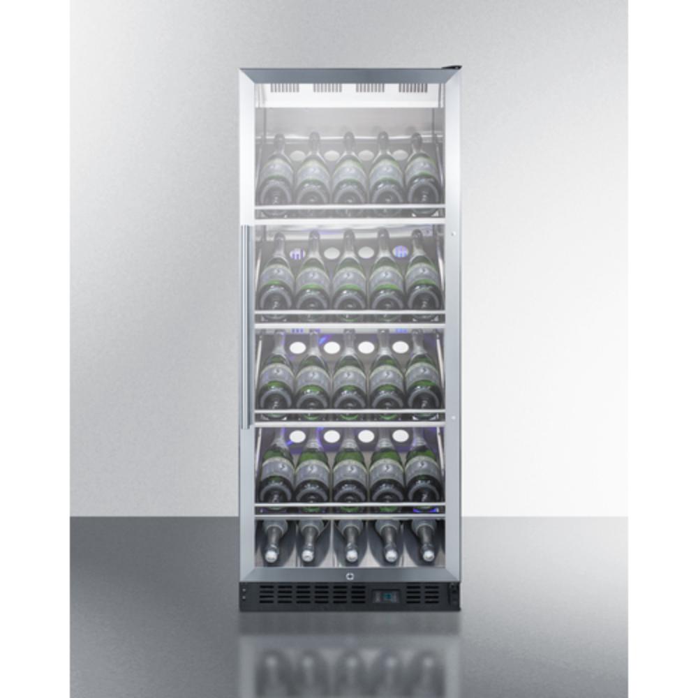 Summit Appliance 24" 11 cu.ft. Stainless Steel Single Zone Commercial Wine Cellar