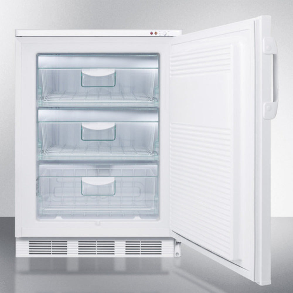 Summit Appliance 24" 3 cu.ft. White Finish All-Freezer - NSF-7 Standards