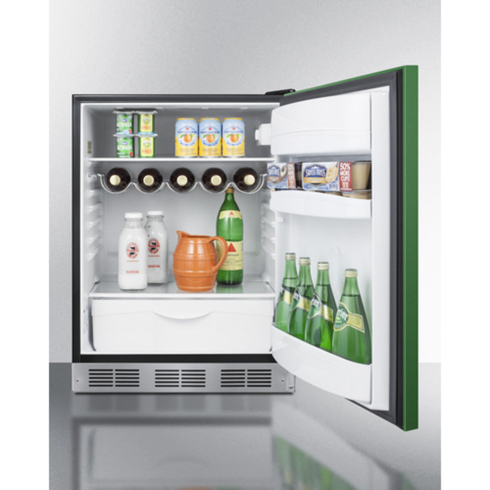 Summit Appliance 24" Green/Black Finish All-Refrigerator