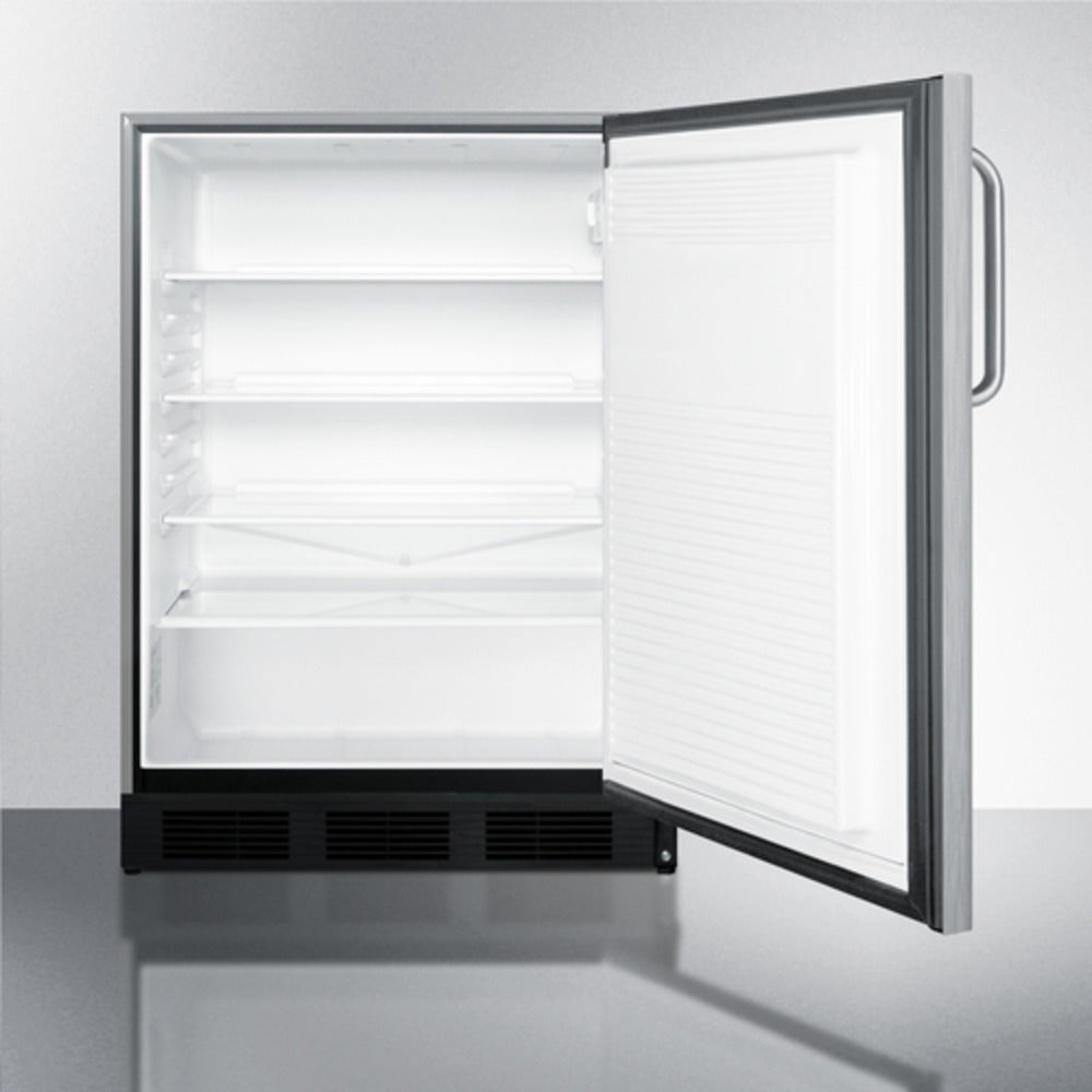 Summit Appliance 24" Stainless Steel Outdoor All-Refrigerator with Towel Bar Handle - ADA Compliant