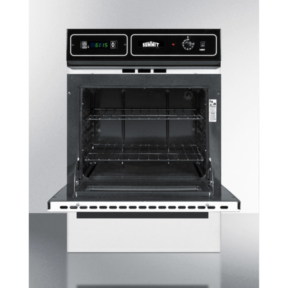 Summit Appliance 24" White Finish Gas Wall Oven