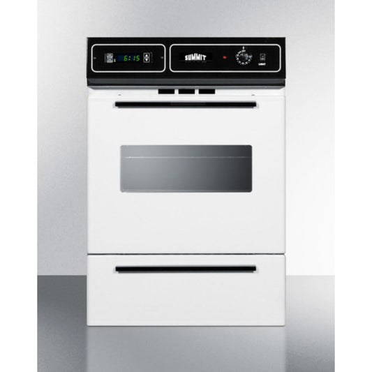 Summit Appliance 24" White Finish Gas Wall Oven