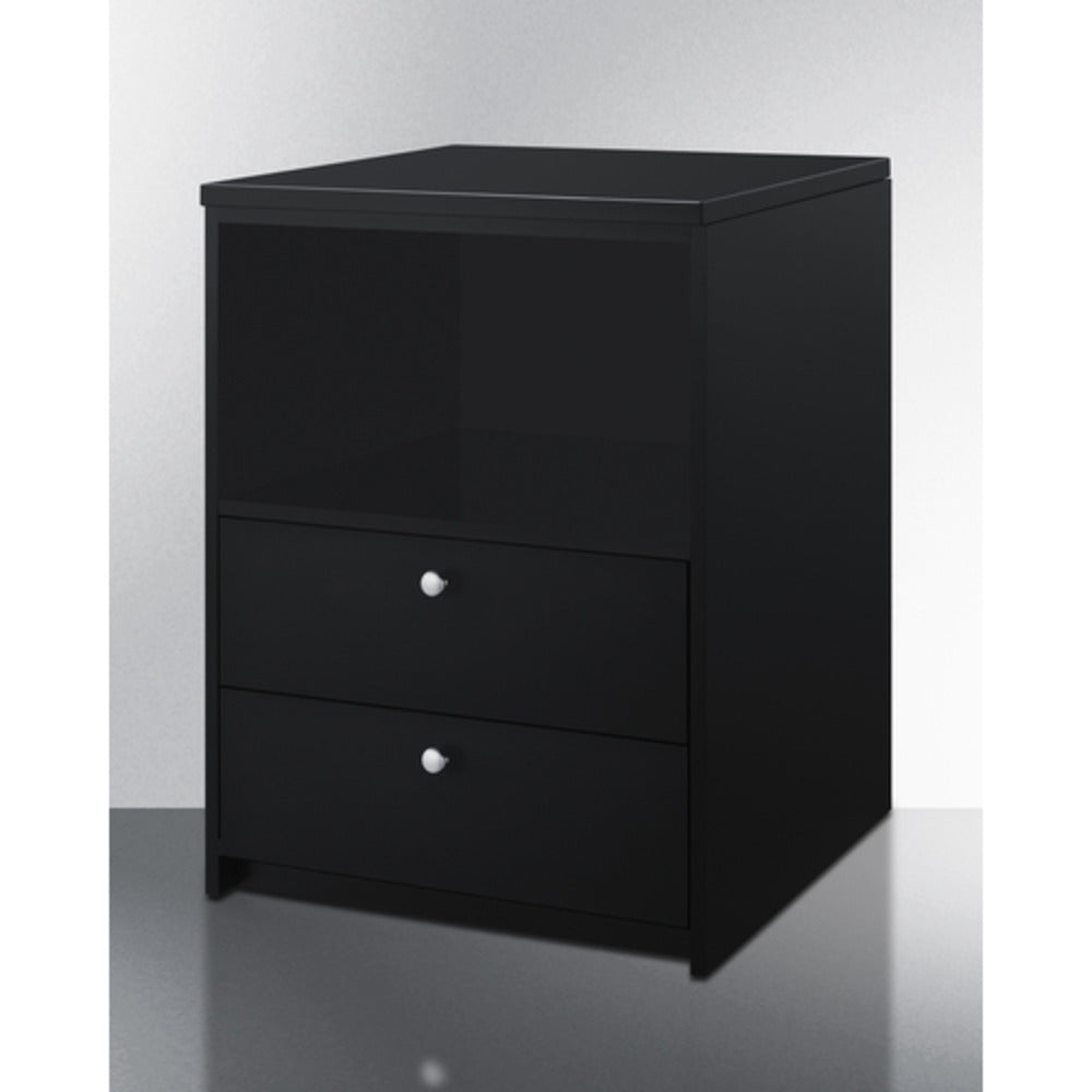 Summit Appliance 26" Black Finish 2-Drawer Microwave Cabinet - ADA Height