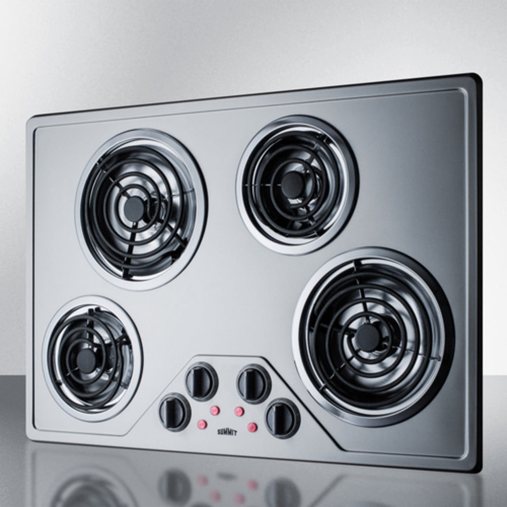 Summit - 24 Wide 230V 4-Burner Solid Disk Cooktop | CSD4B24