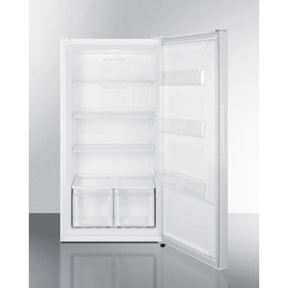 Summit Appliance 33" 18 cu.ft. White Finish Upright Freezer