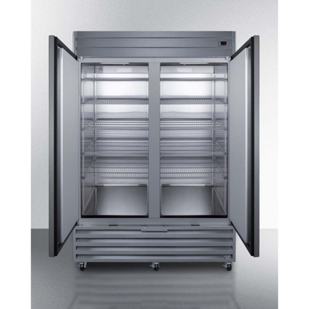 Summit Appliance 39 cu.ft. Stainless Steel Reach-In Refrigerator with Casters