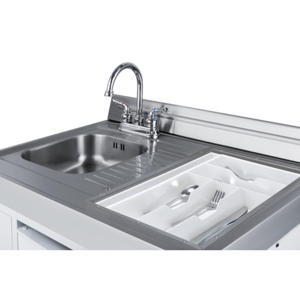 Summit Appliance 72" All-in-One Kitchenette with Electric Coil Range