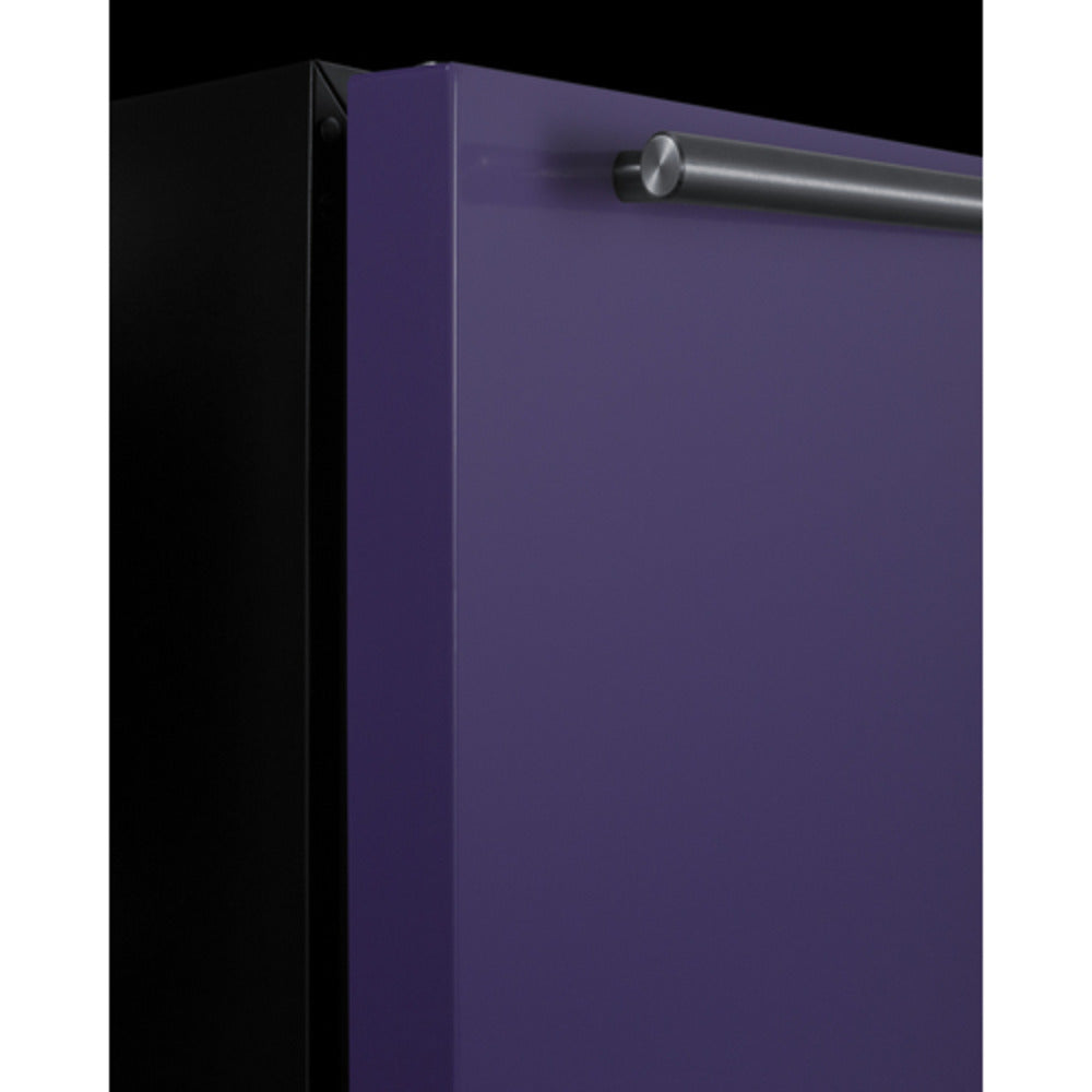 Summit Appliance AL54 Series 24" Purple/Black Finish Built-In All-Refrigerator with Right Horizontal Stainless Handle
