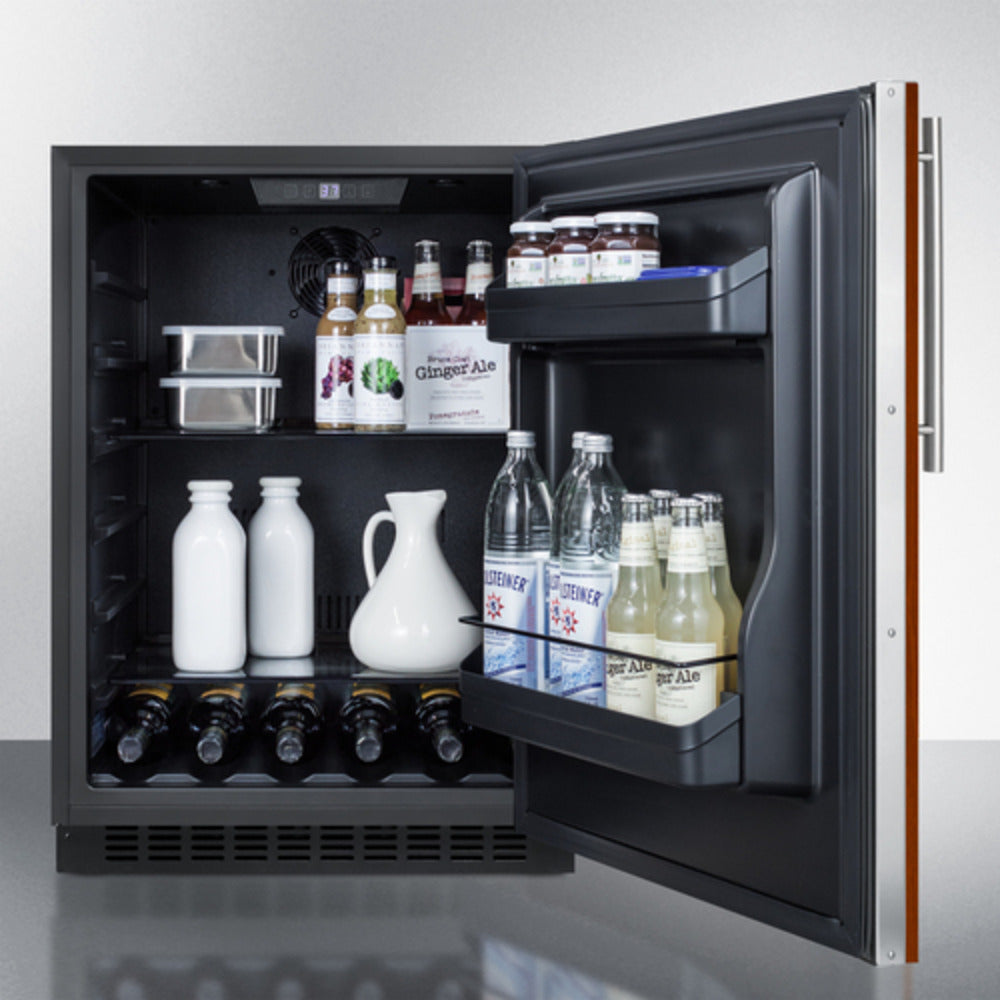 Summit Appliance AL54 Series AL54IF Panel-Ready/Black Finish Built-In All-Refrigerator
