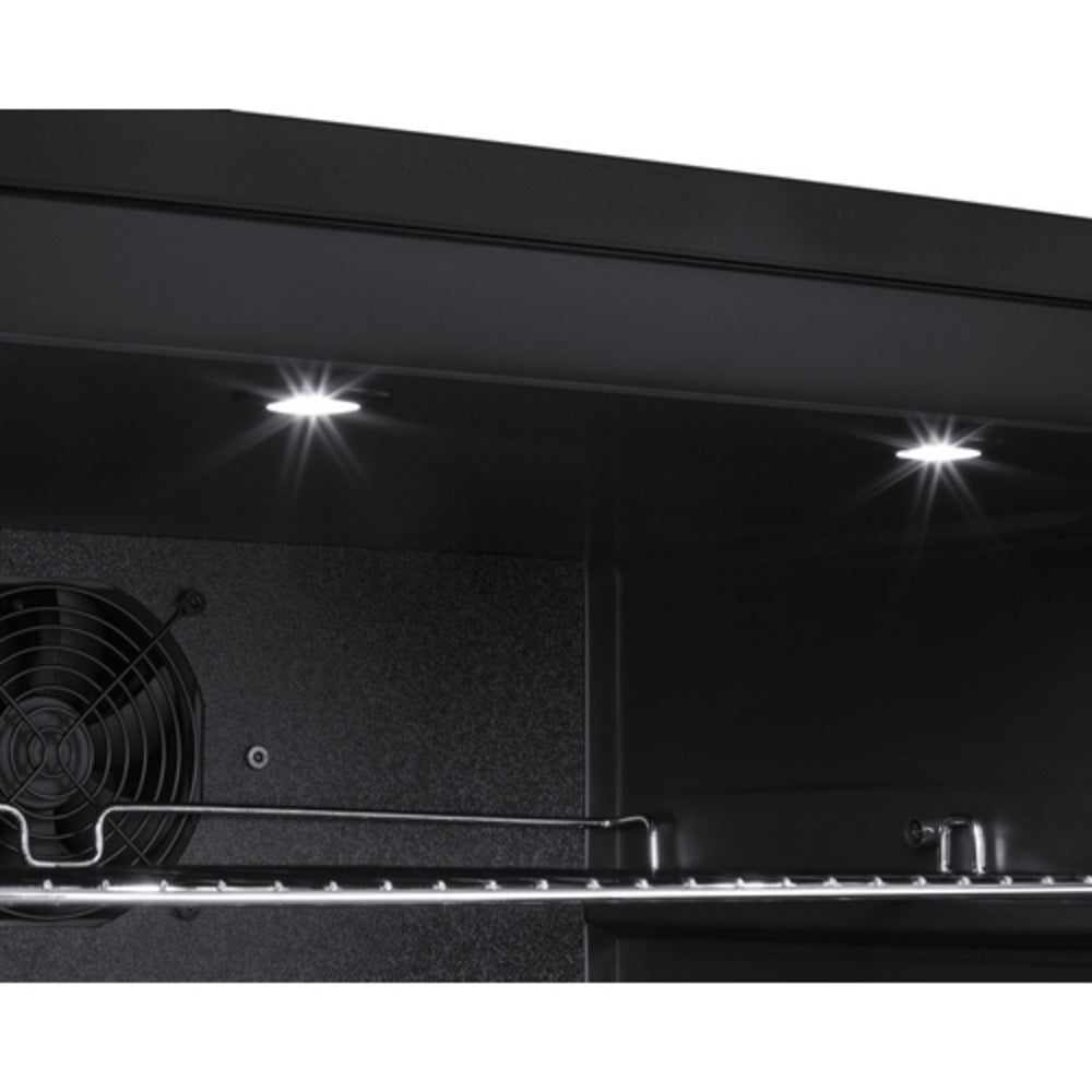 Summit Appliance ALFZ53 Series 24" Stainless Steel/Black Finish Built-In All-Freezer with Chrome Handle