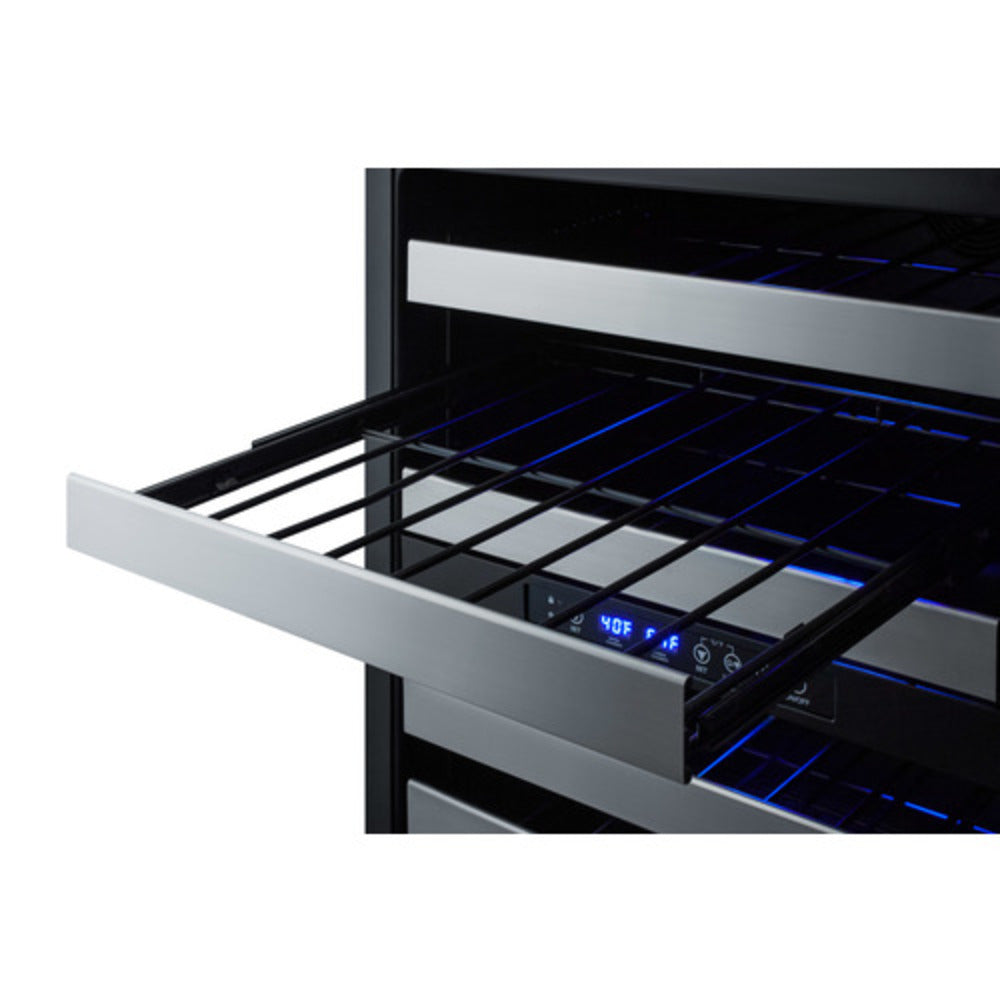 Summit Appliance ALWC532 Series 24" Panel-Ready/Black Cabinet Finish Built-In Wine Cellar
