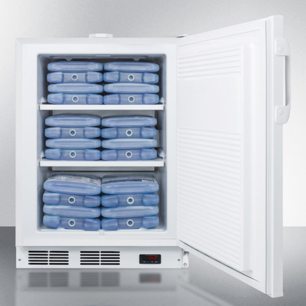 Summit Appliance Accucold 24" ACF48W White Finish Built-In Compact All-Freezer