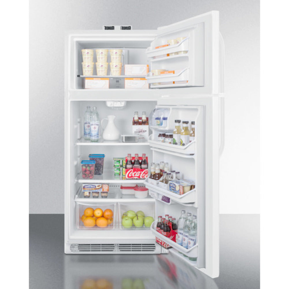 Summit Appliance BKRF Series 30" White Finish Break Room Refrigerator-Freezer