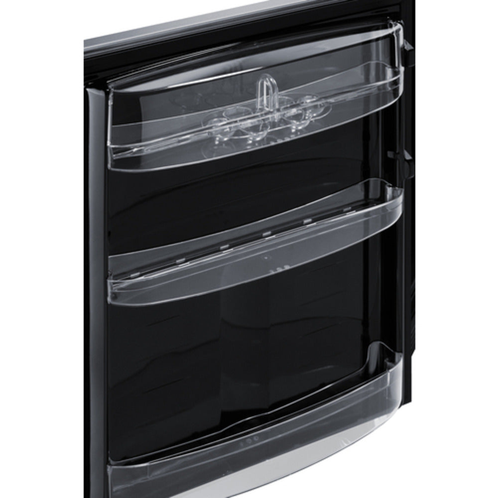 Summit Appliance CT66 Series 24" Panel-Ready/Black Finish Refrigerator-Freezer with Left Door Handle