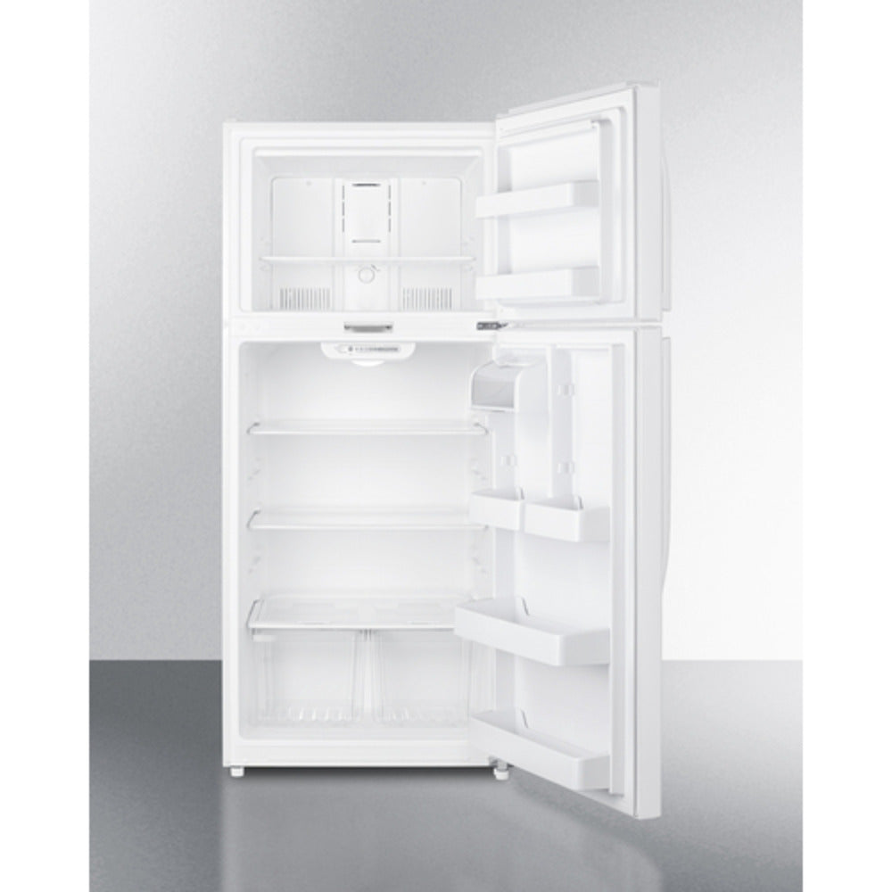 Summit Appliance CTR18 Series 30" White Finish Top Freezer Refrigerator with Combination Lock