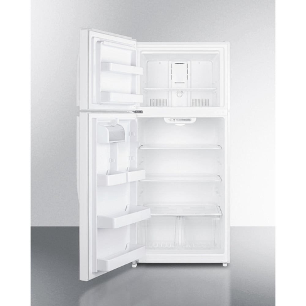 Summit Appliance CTR18 Series 30" White Finish Top Freezer Refrigerator with Left Door Handle