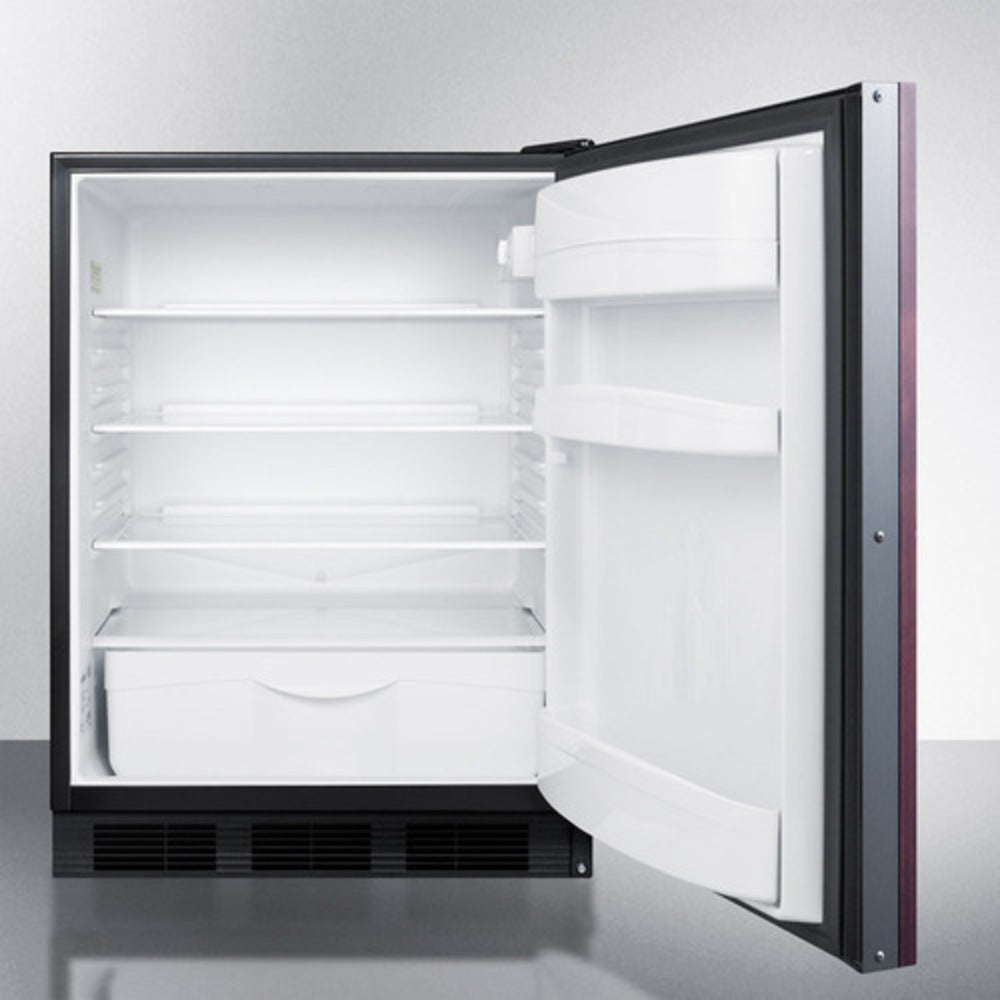 Summit Appliance FF6BI Series 24" Panel-Ready/Black Finish Built-In All-Refrigerator