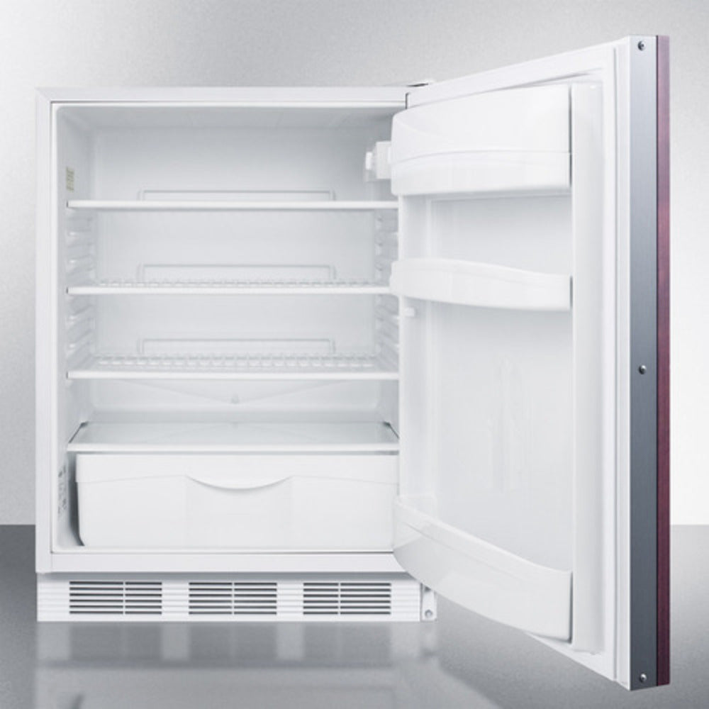 Summit Appliance FF6BI7 Series 24" Panel-Ready/White Finish Built-In All-Refrigerator - NSF-7 and ADA Compliant