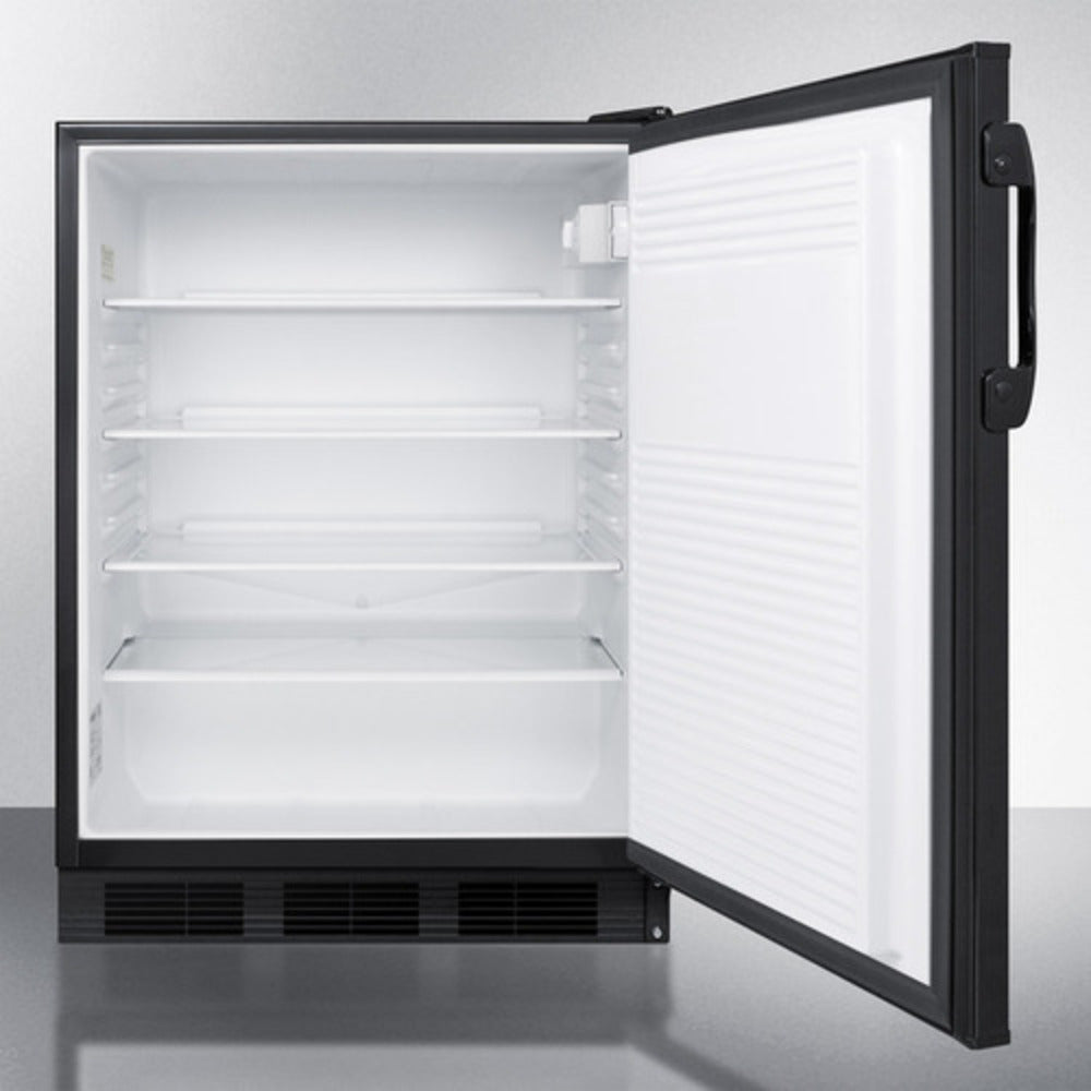 Summit Appliance FF7 Series 24" Black Finish All-Refrigerator