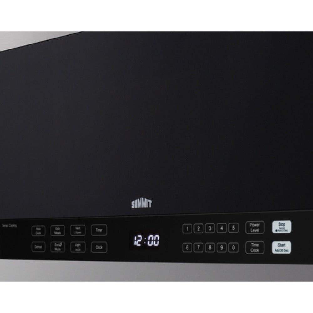 Summit Appliance MHOTR243SS 24" Stainless Steel/Black Finish Over-the-Range Microwave
