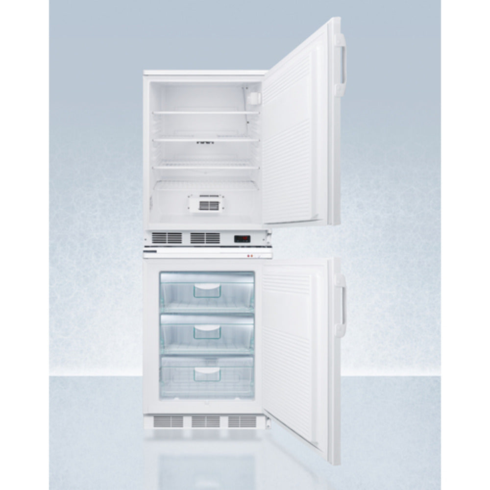 Summit Appliance PRO Series 24" 9 cu.ft. White Finish All-Refrigerator and All-Freezer Combo