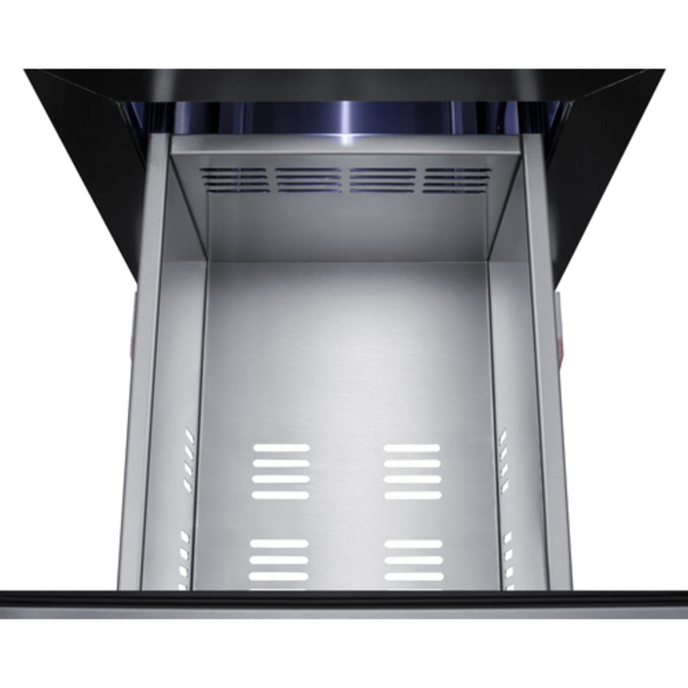 Summit Appliance Shallow Depth Series 15" Panel-Ready/Stainless Steel 2-Drawer All-Refrigerator