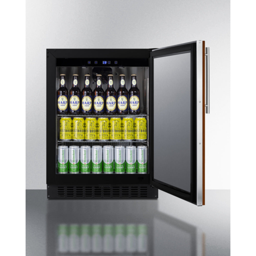 Summit Appliance Shallow Depth Series 24" Panel-Ready/Black Finish Built-In All-Refrigerator