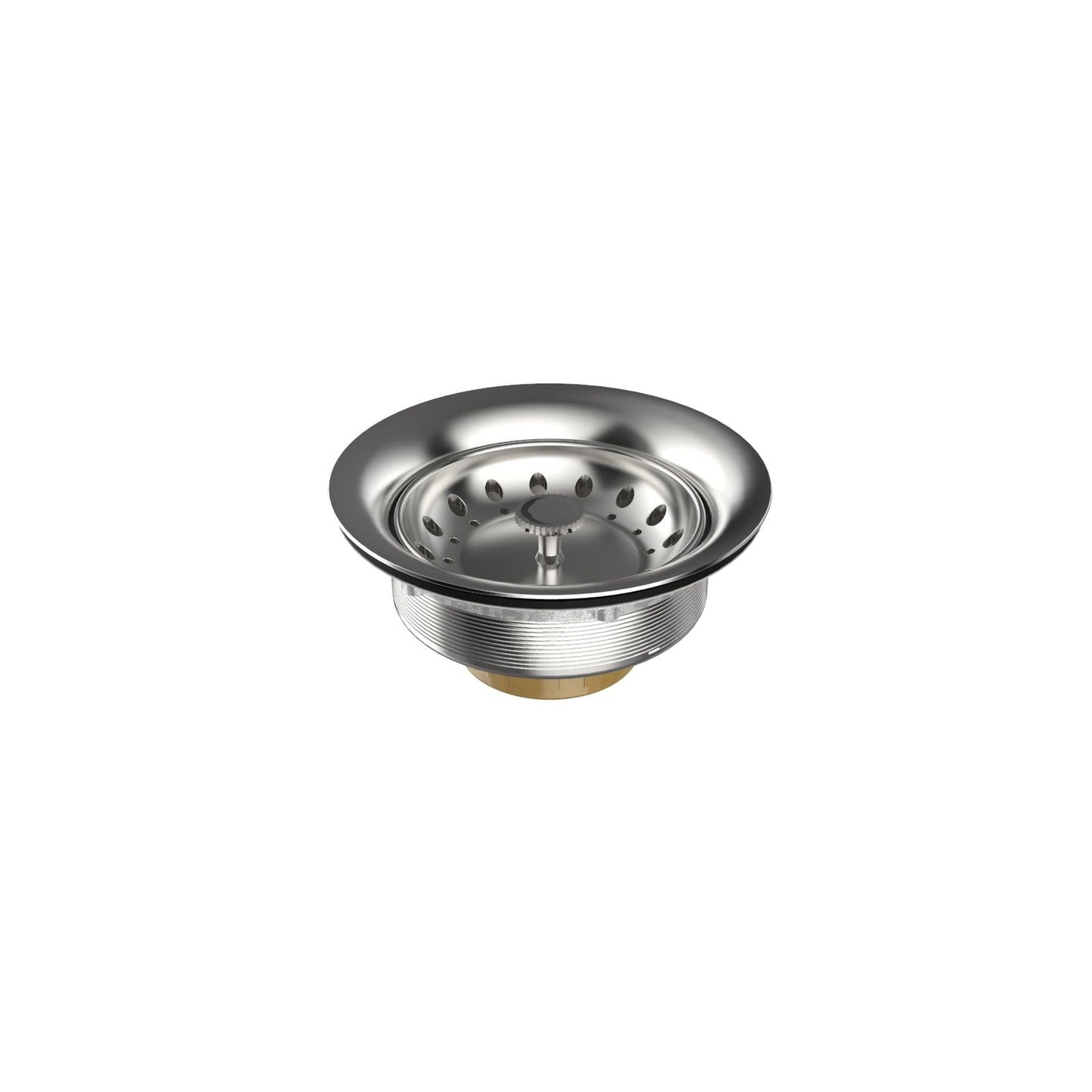 Swiss Madison 5" Polished Stainless Steel Slotted Drain for Kitchen Sink
