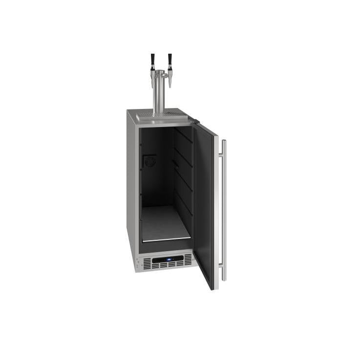 U-LINE 15" Stainless Steel Reversible Hinge Nitro Infused Cold Coffee Dispenser