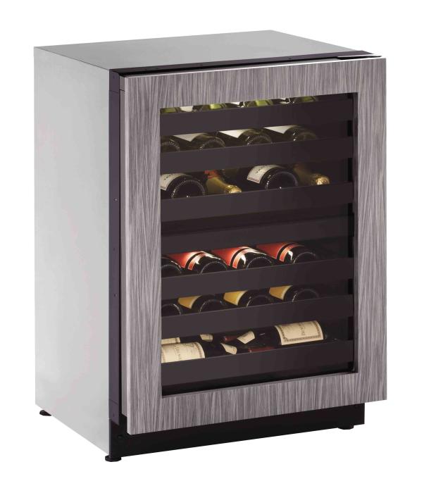 U-LINE 2224ZWC 24" Integrated Frame Dual-Zone Wine Refrigerator With Reversible Door