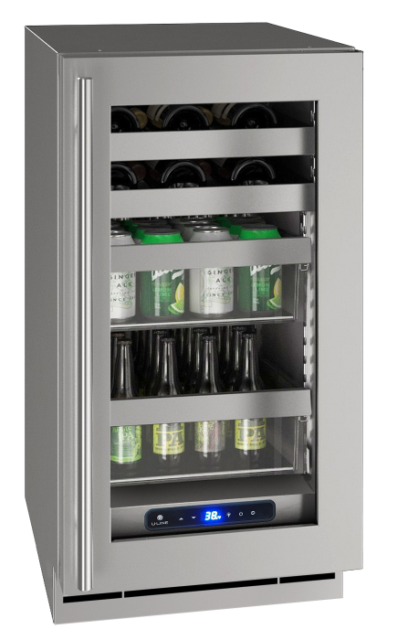 U-LINE HBV518 18" Stainless Frame Beverage Center With Field Reversible Door