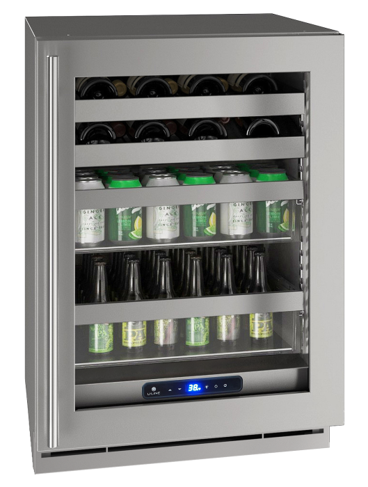 U-LINE HBV524 24" Stainless Frame Beverage Center With Field Reversible Door