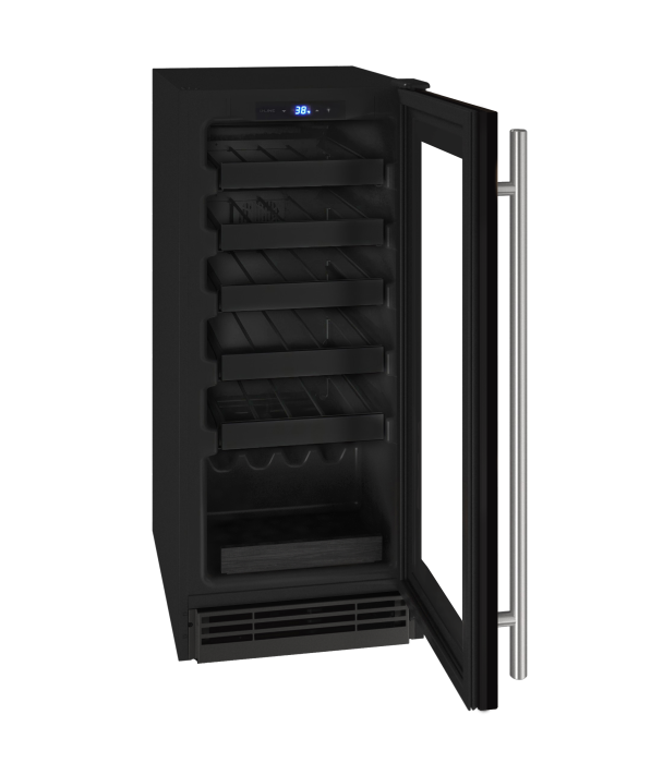 U-LINE HWC115 15" Black Frame Wine Refrigerator