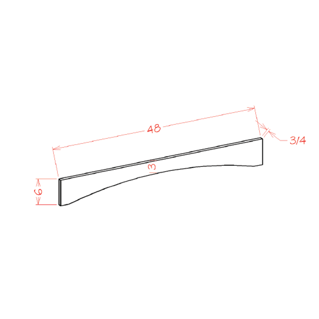 US Cabinet Depot Oxford White 48" Valance (OW-VASH48)