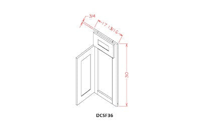 US Cabinet Depot Shaker Antique White 36" Diagonal Corner Sink Front (SA-DCSF36)